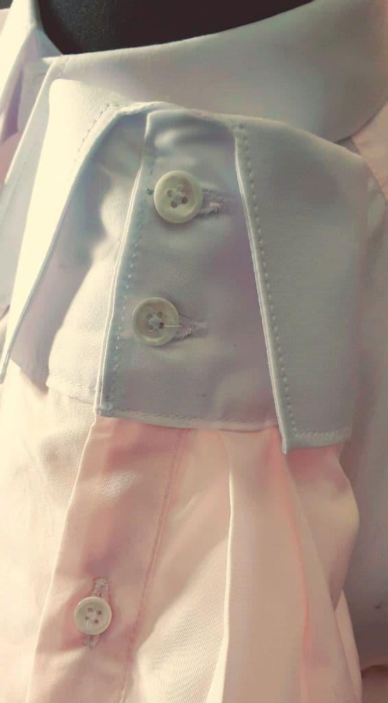 "Huey" Pale Pink & White Spearpoint Collar Shirt