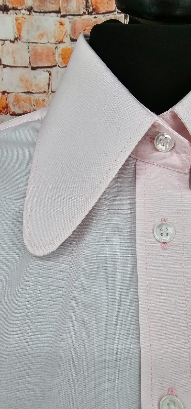 Rose - Women's Blush Beagle Collar Shirt