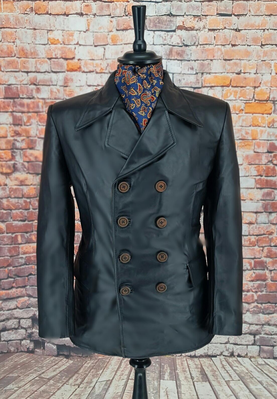 Dan -  Late 60s Inspired Black Leather Jacket