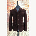 Freddie brown suede jacket, full front view