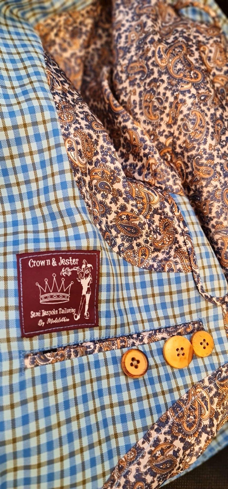 Roger Blue Brown Check Jacket
