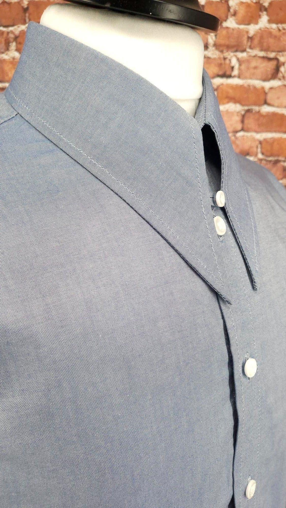"Karl"  Modclothin 2ply Chambray Spearpoint Collar Shirt