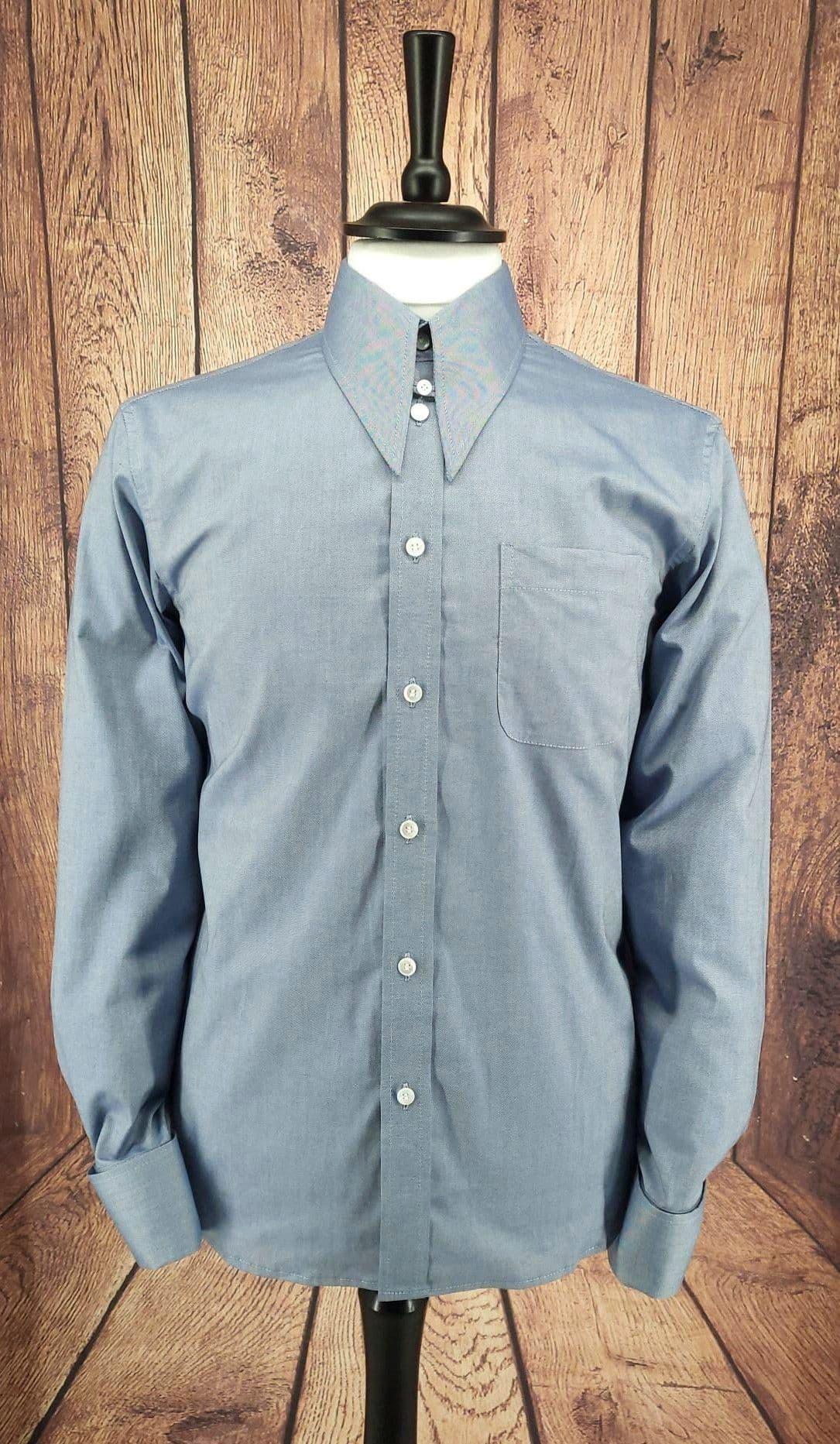 "Karl"  Modclothin 2ply Chambray Spearpoint Collar Shirt
