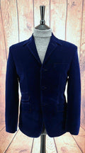"Karl" Rich Navy Blue Velvet Jacket