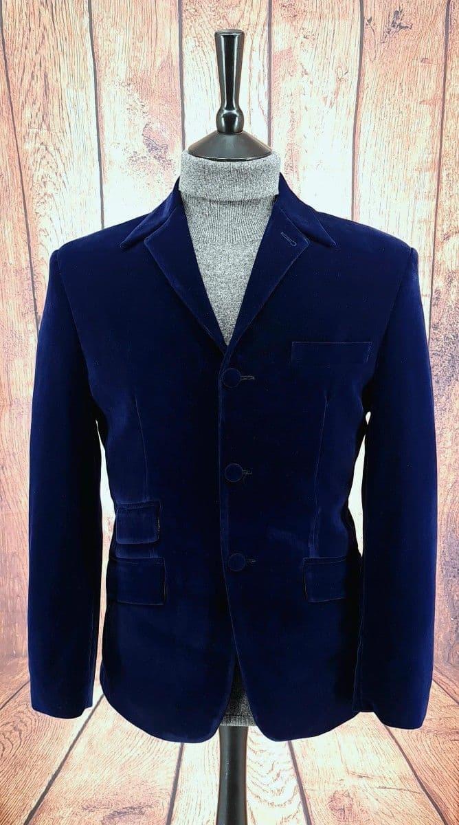 "Karl" Rich Navy Blue Velvet Jacket