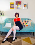 Layla- LHM Red & Navy Dress