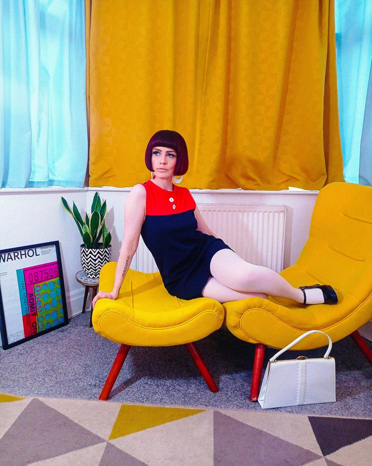 Layla- LHM Red & Navy Dress
