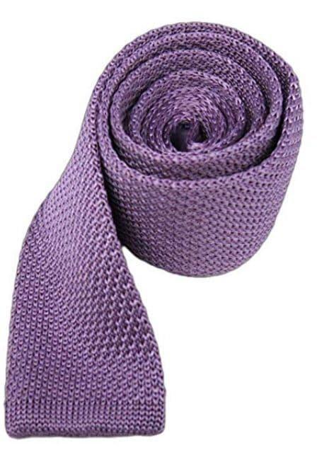 Lilac Slim Knitted Tie