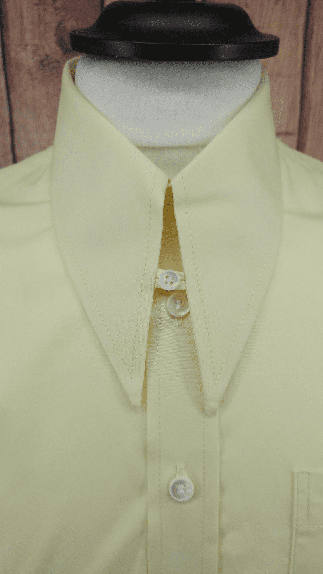 "Lonnie" Pale Lemon Spear Point Collar Shirt