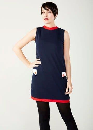LOVE HER MADLY "BOBBY" NAVY & RED