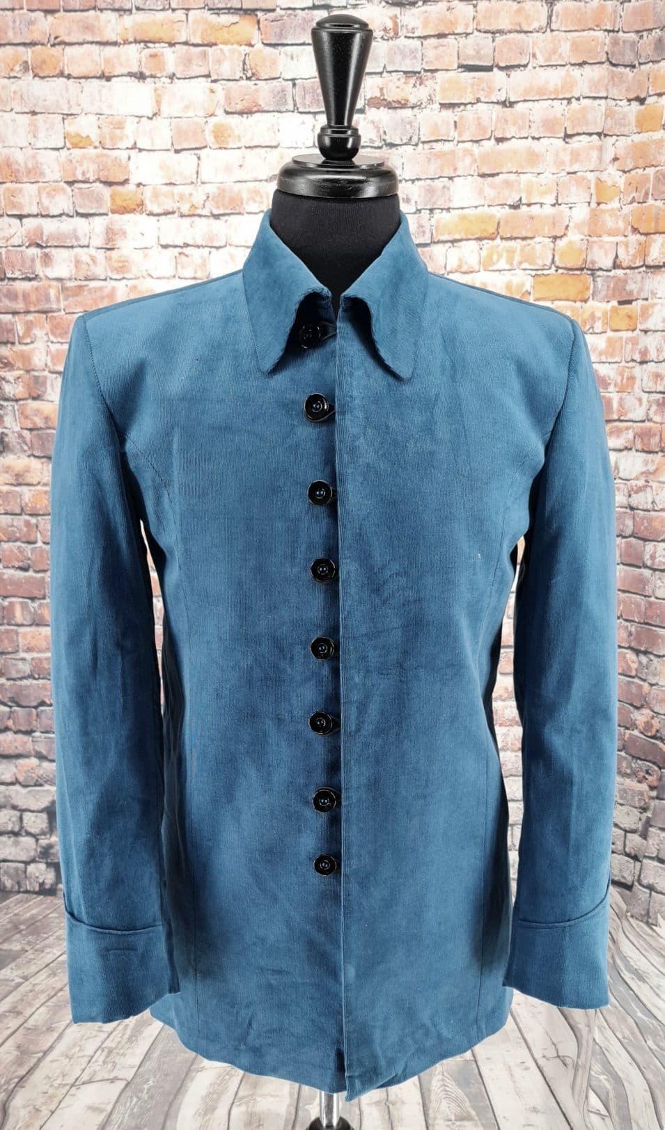 "Marc" Teal Corduroy 60s Inspired Jacket