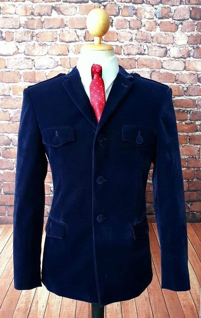"Marriott" Rich Blue Velvet Jacket