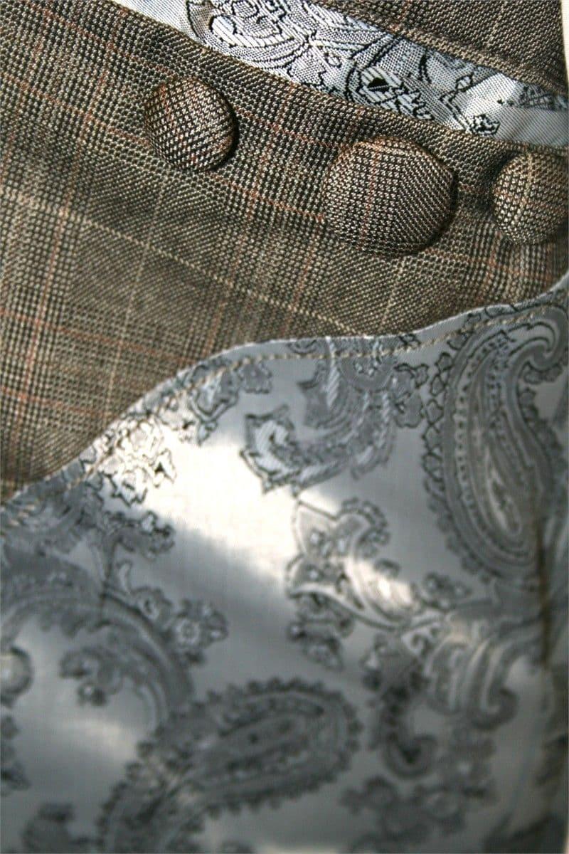 "Maurice" Nutmeg Checked 3 button Suit