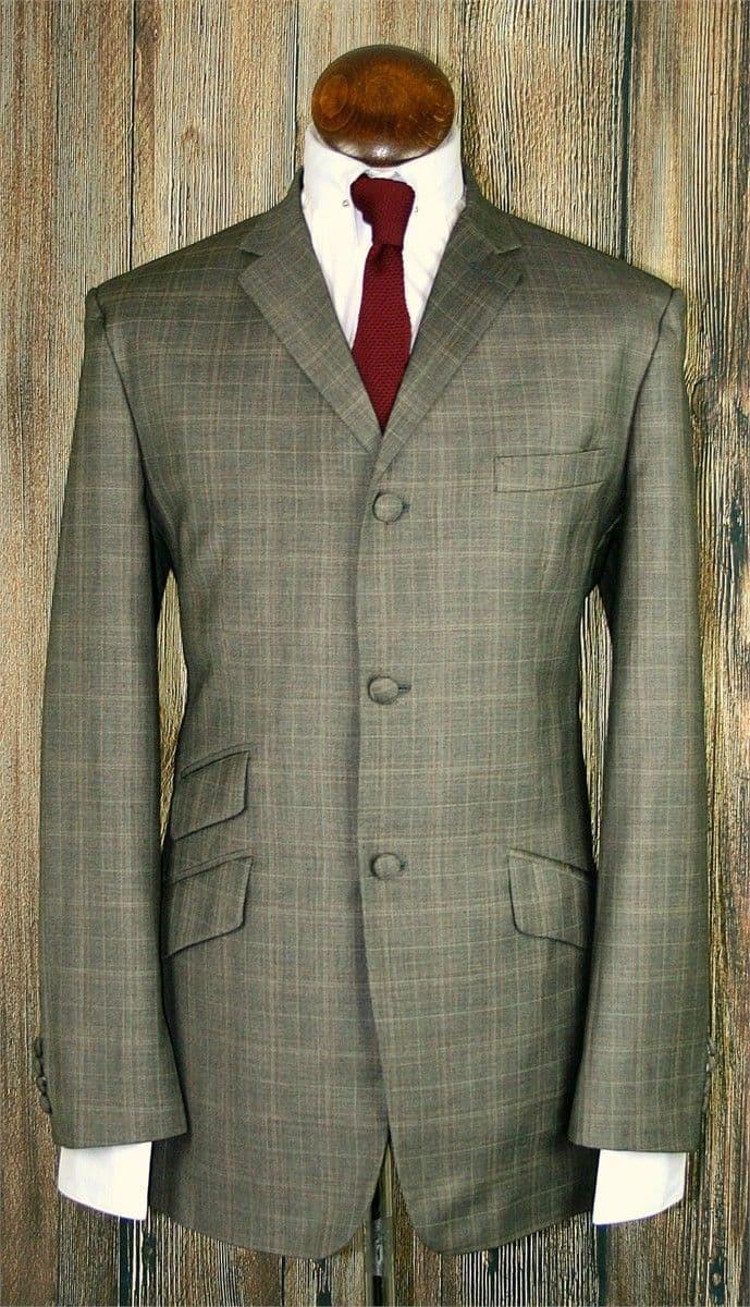 "Maurice" Nutmeg Checked 3 button Suit