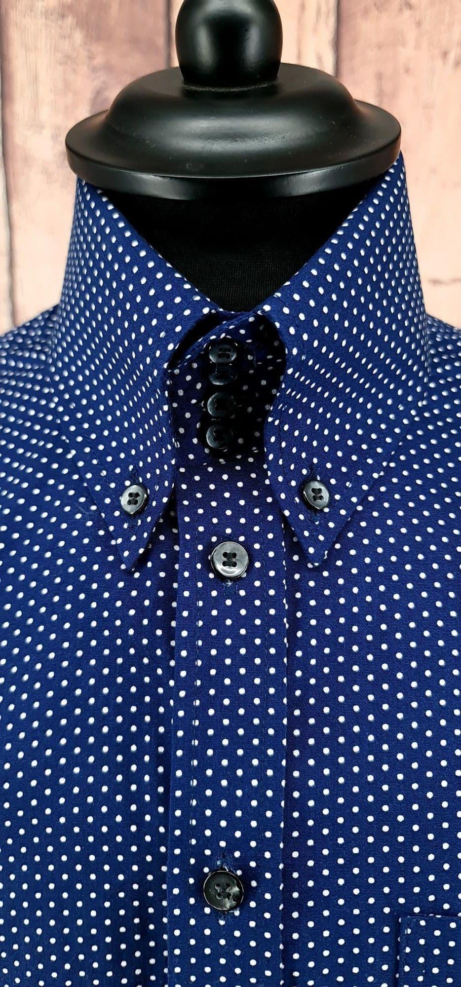 "Maxwell" Polka Dot Button Down Shirt Modclothin