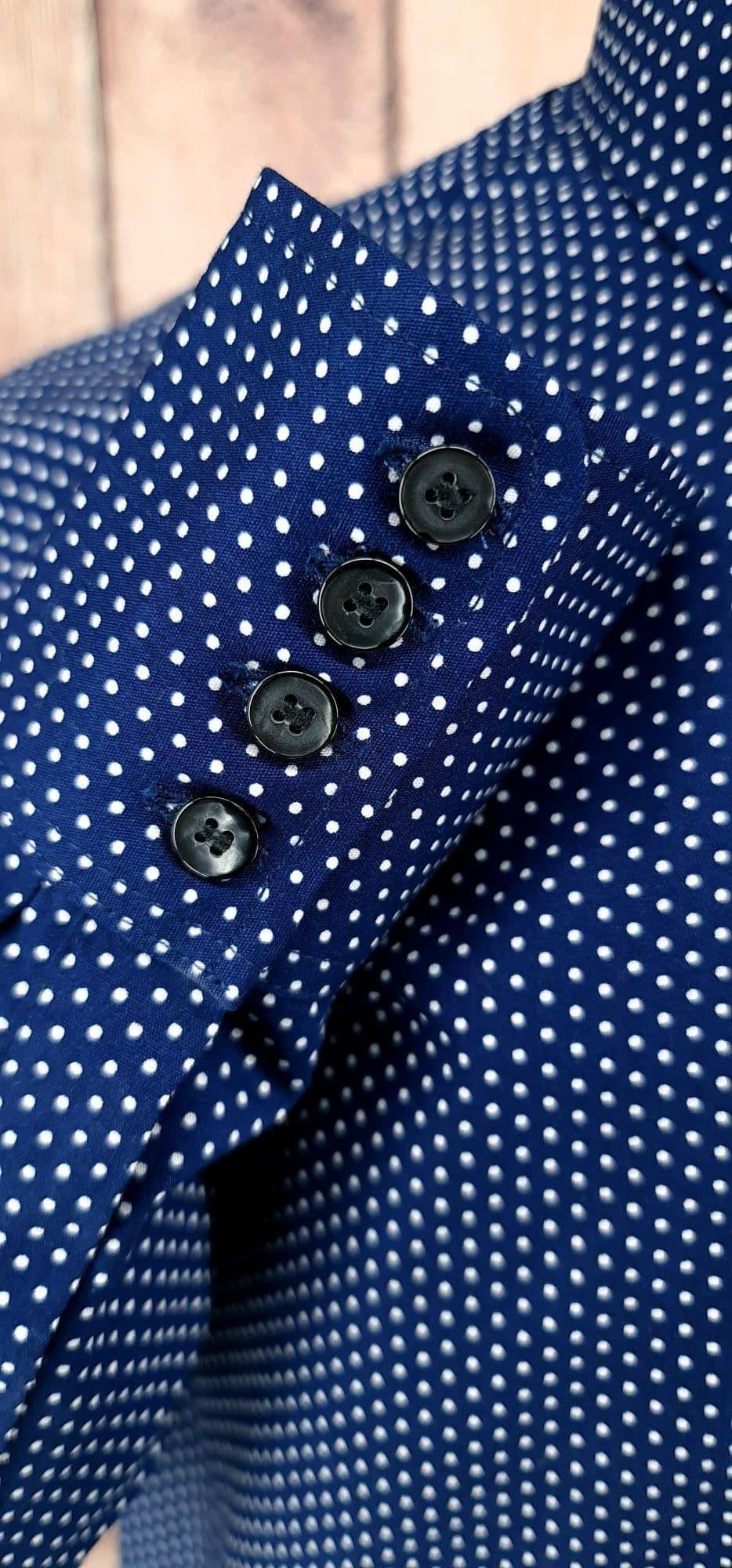 "Maxwell" Polka Dot Button Down Shirt Modclothin