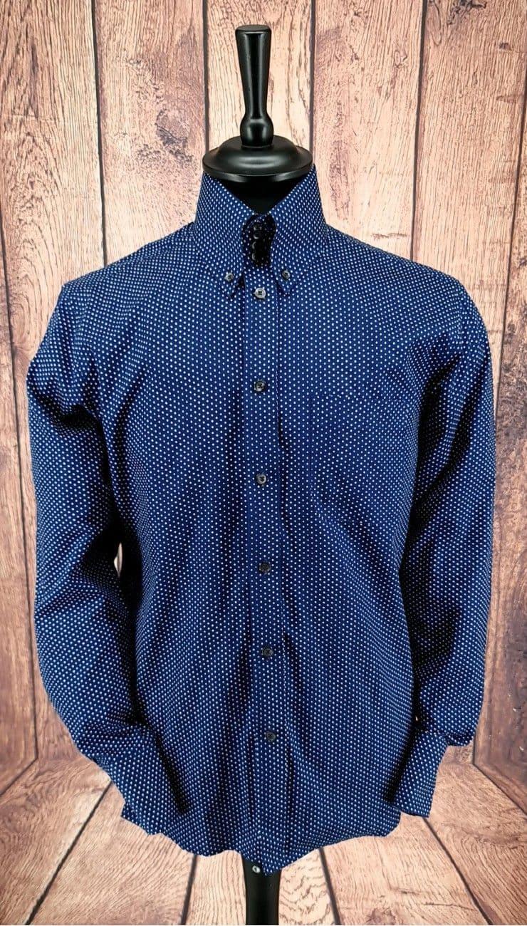 "Maxwell" Polka Dot Button Down Shirt Modclothin