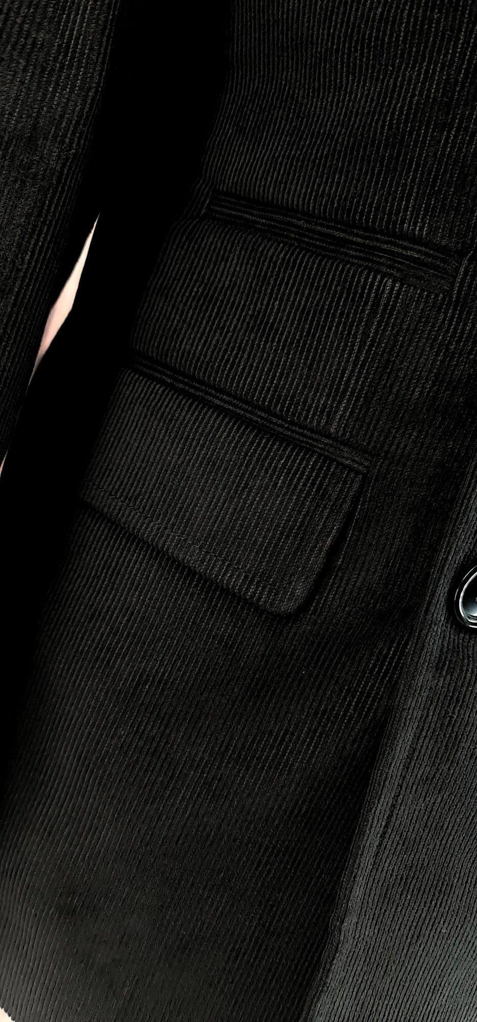 Medworth - Modclothin  Black Corduroy Jacket