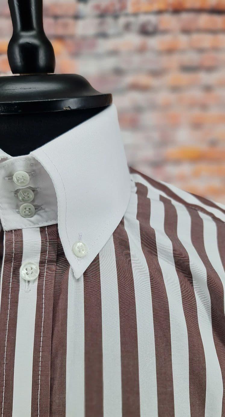 "Milan" Button Down Striped Shirt Modclothin
