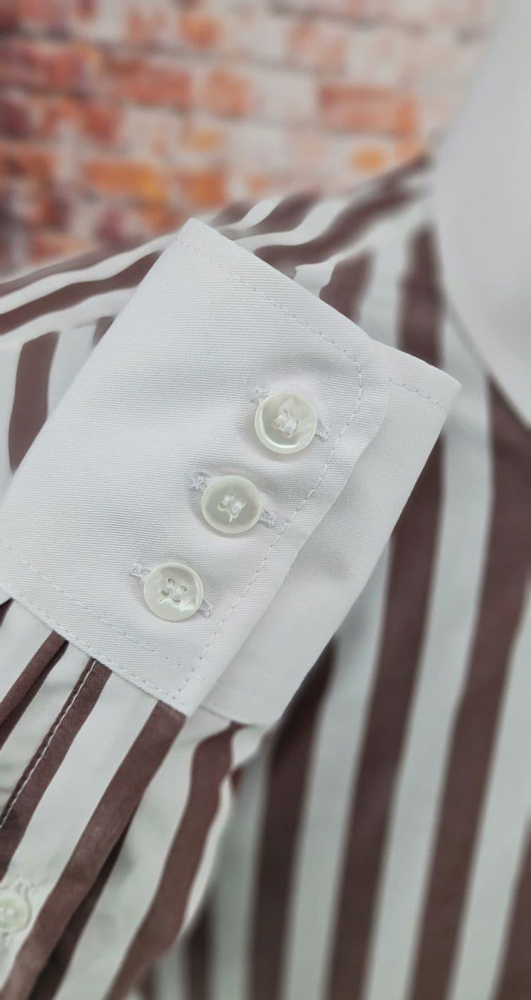 "Milan" Button Down Striped Shirt Modclothin