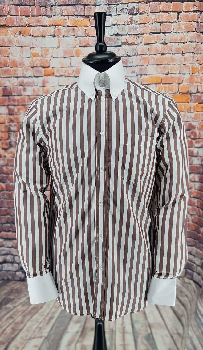 "Milan" Button Down Striped Shirt Modclothin