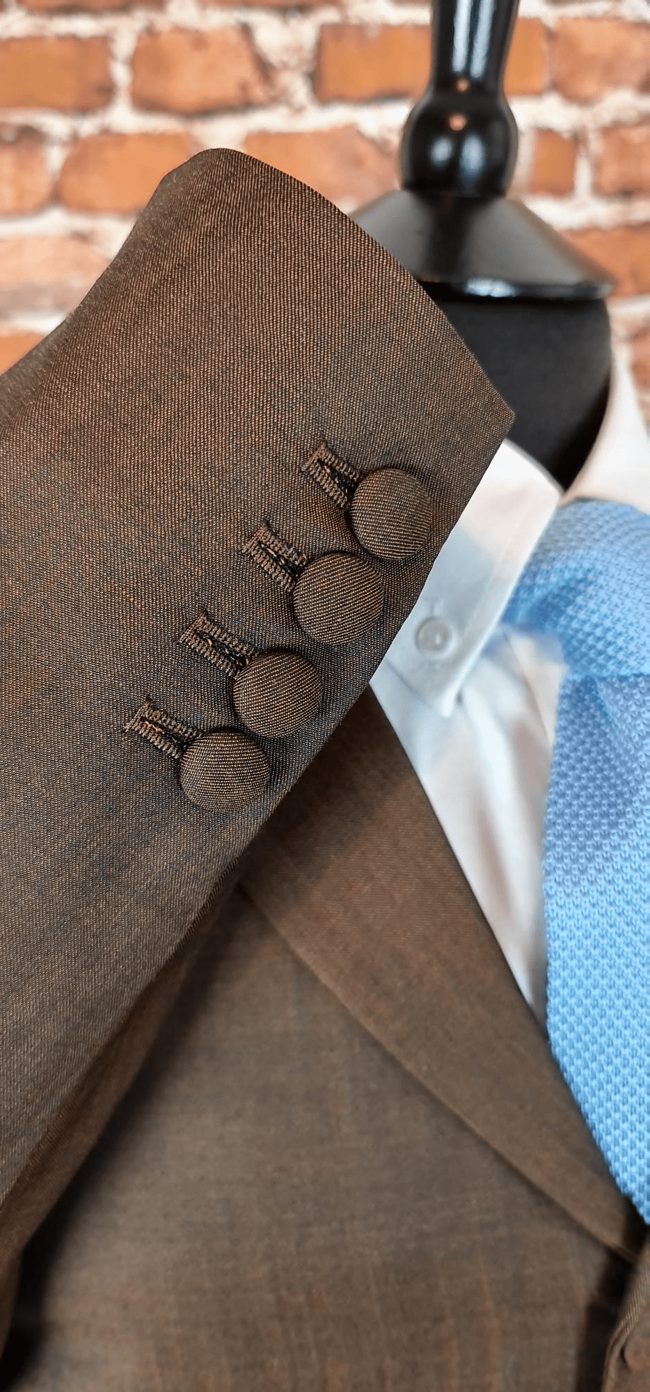 "Moore" Old Gold & Black  Mohair Two Tone Suit