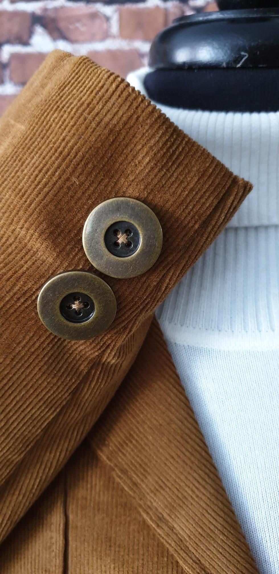 "Mr Mcaf" Edwardian Tobacco Corduroy Coat