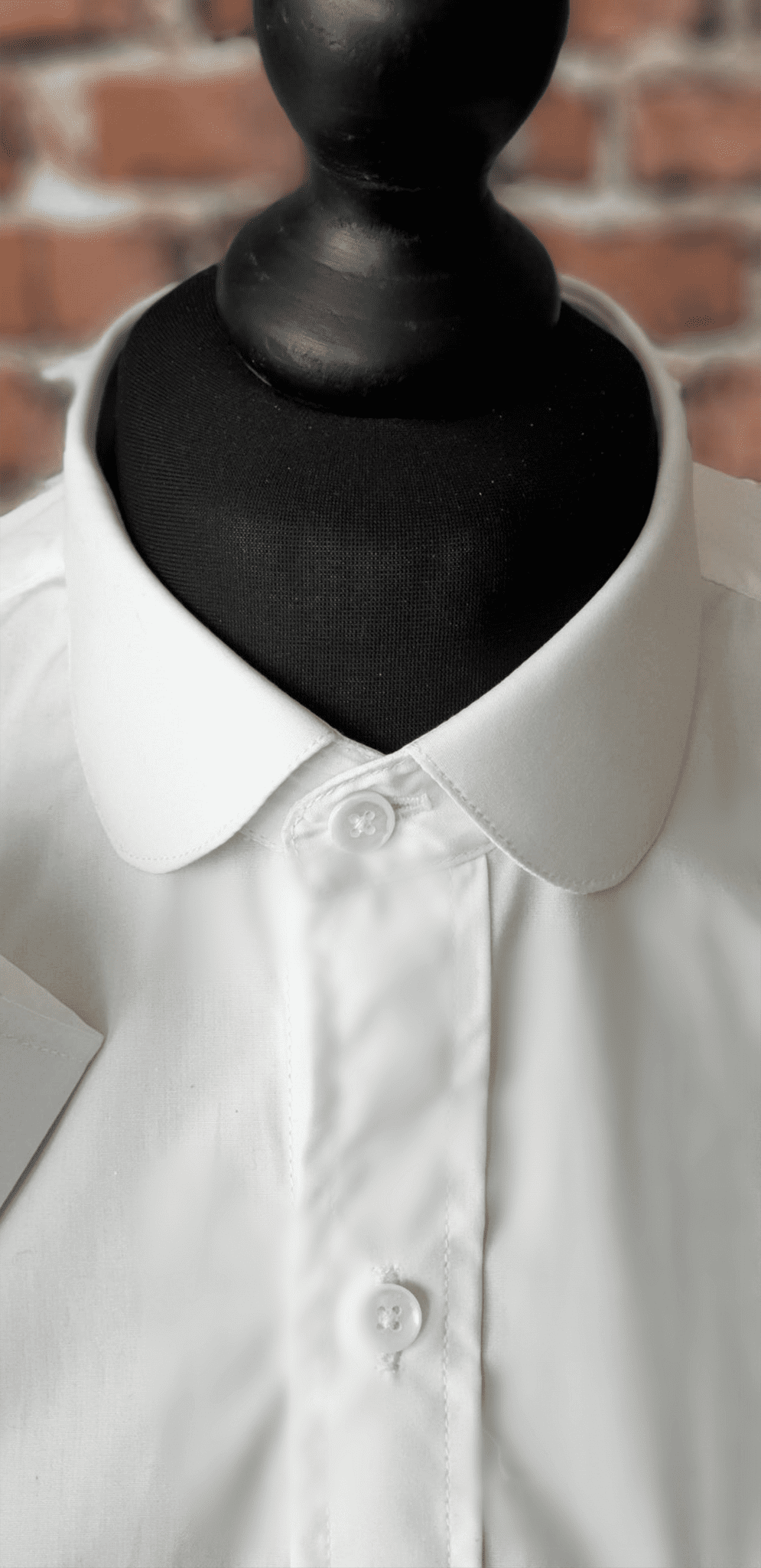"Nathan" White Long Sleeve Penny Collar Shirt