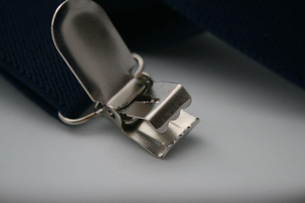 Navy Brace Slim With Clips