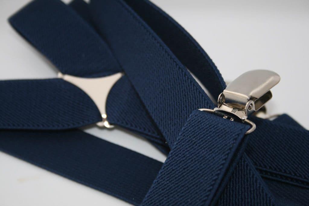 Navy Brace Slim With Clips