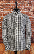 "Neville"  Black & White Gingham Check Shirt