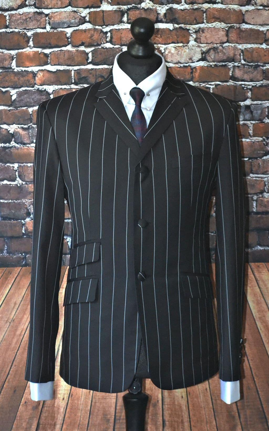 "Oliver" Black & Grey 2 or 3 Piece Pinstripe Suit
