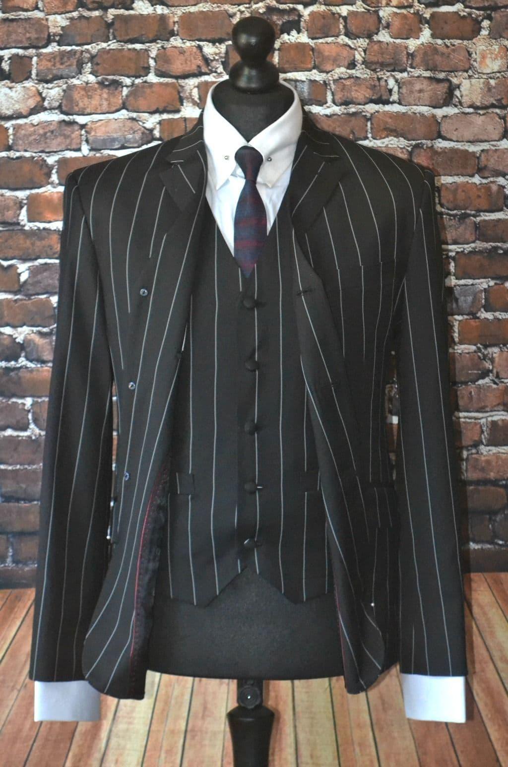 "Oliver" Black & Grey 2 or 3 Piece Pinstripe Suit