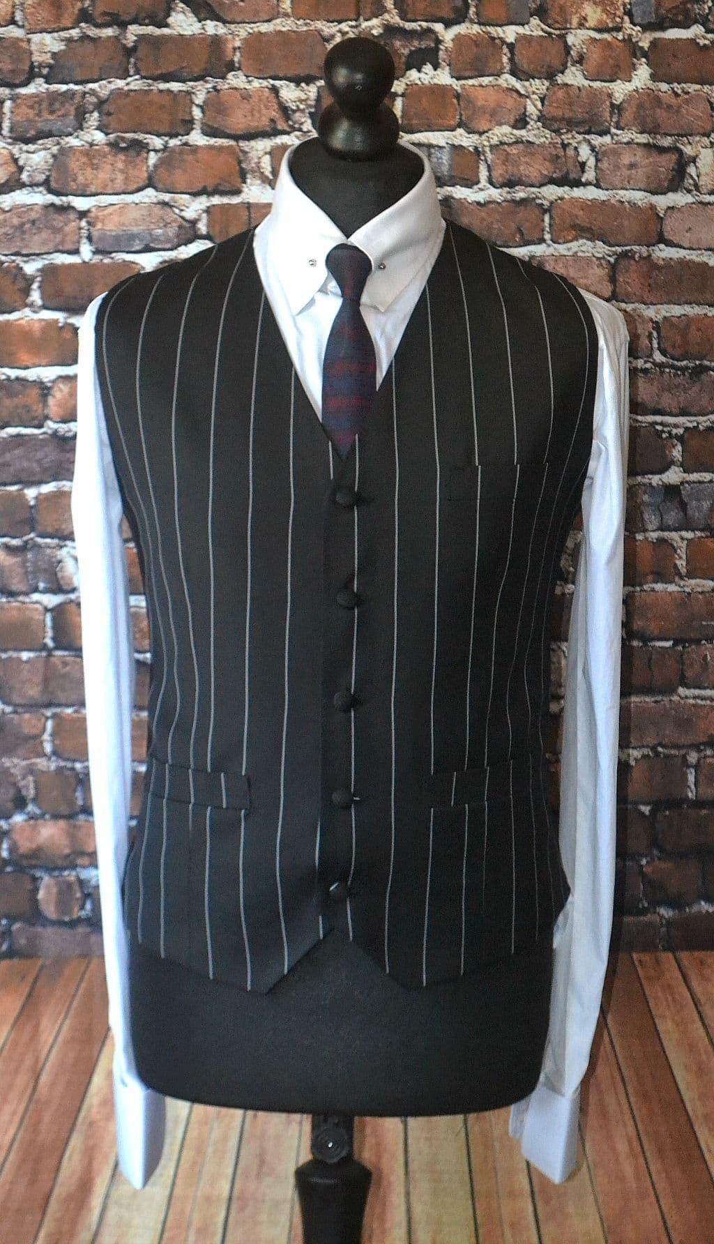 "Oliver" Black & Grey 2 or 3 Piece Pinstripe Suit