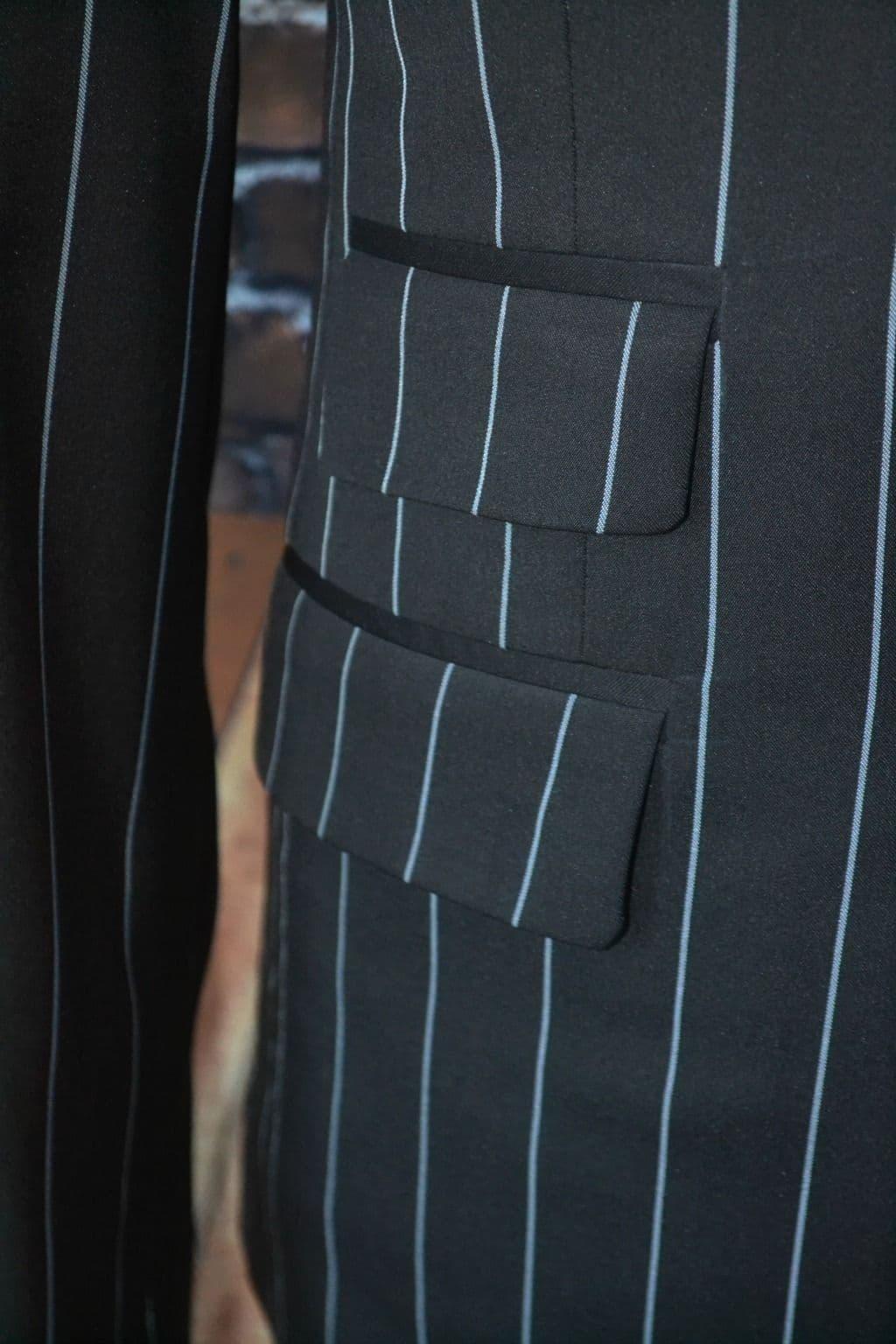 "Oliver" Black & Grey 2 or 3 Piece Pinstripe Suit