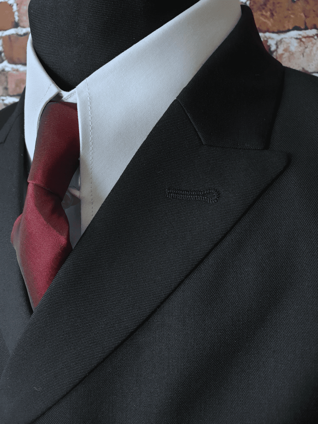 Parton - Deepest Black Double Breasted Suit