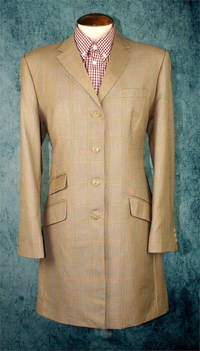 PAULINE LADIES POW CHECK 3/4 LENGTH COAT  - PAULINE