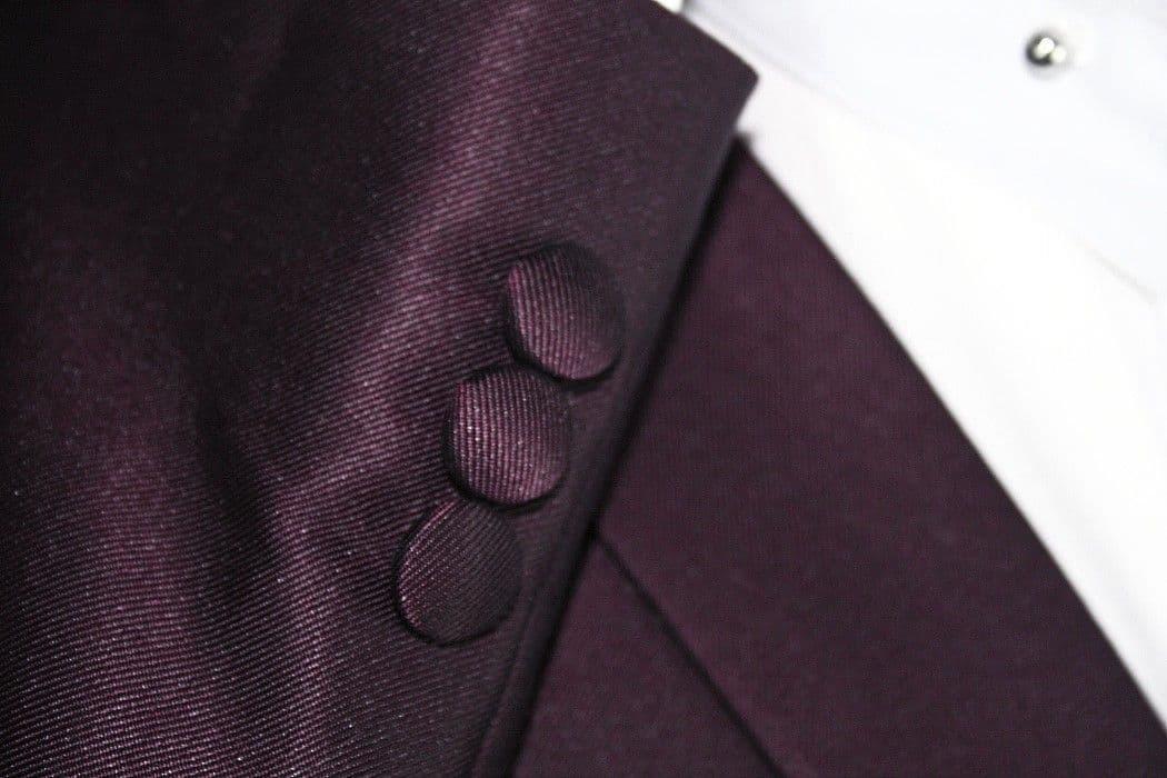 "Paulo" Wine Tonic Three Button Suit