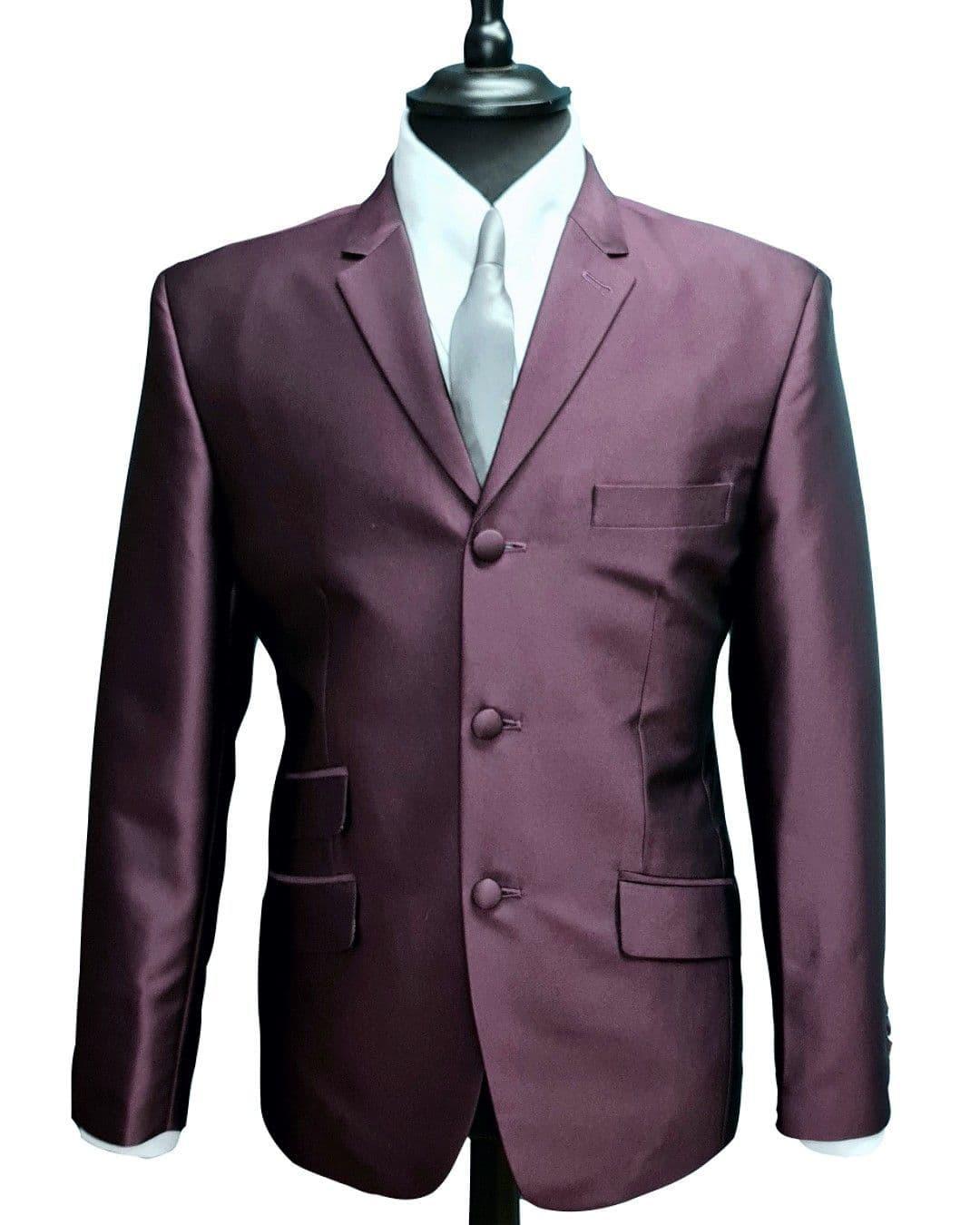 "Paulo" Wine Tonic Three Button Suit