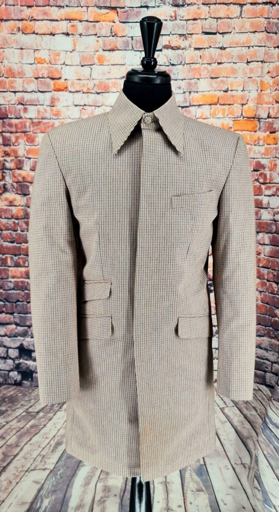 Pearce -  Navy & Mustard  Check Overcoat