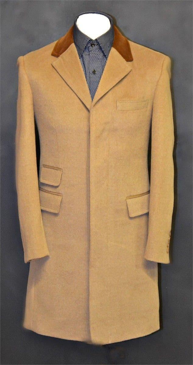 Phil 3/4 Length Overcoat With Velvet Collar