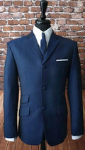 "Phillips" Stunning Rich Navy & Black  Two Tone Suit