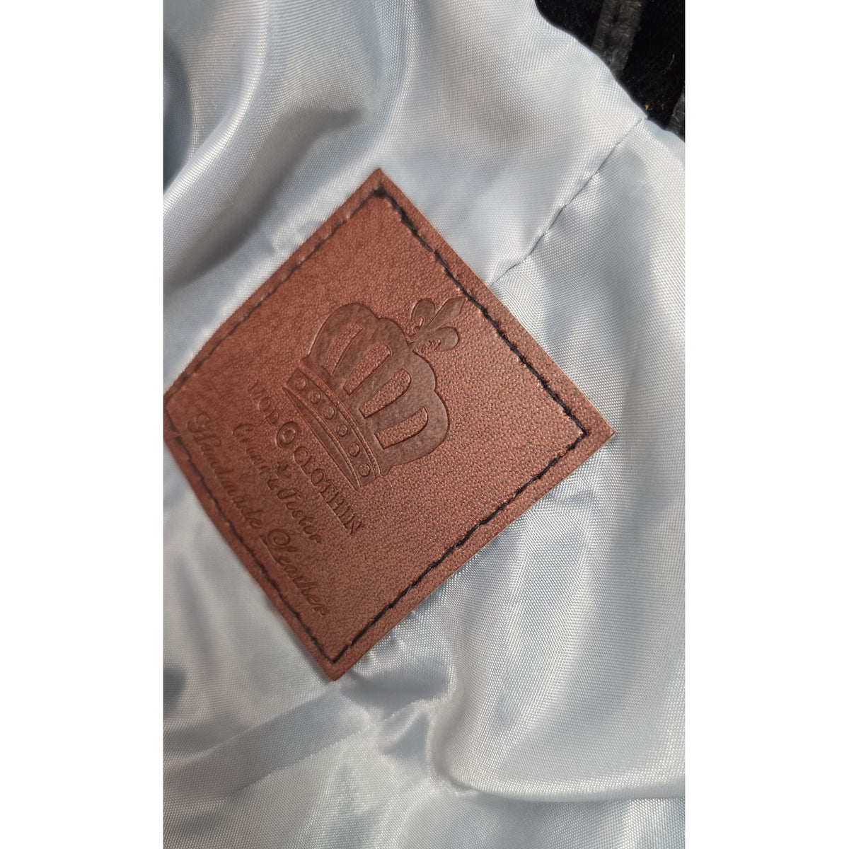 Troy leather jacket detail