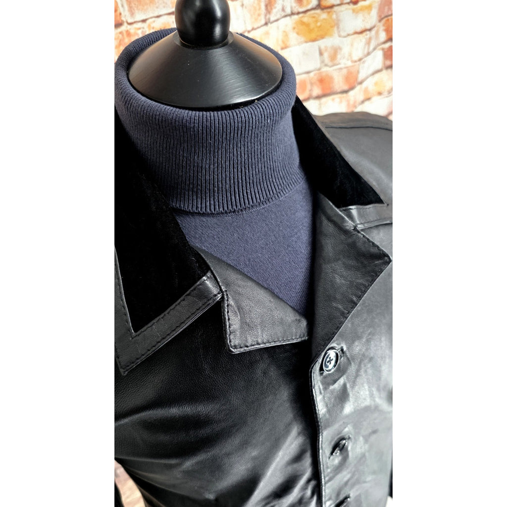 Troy leather jacket detail