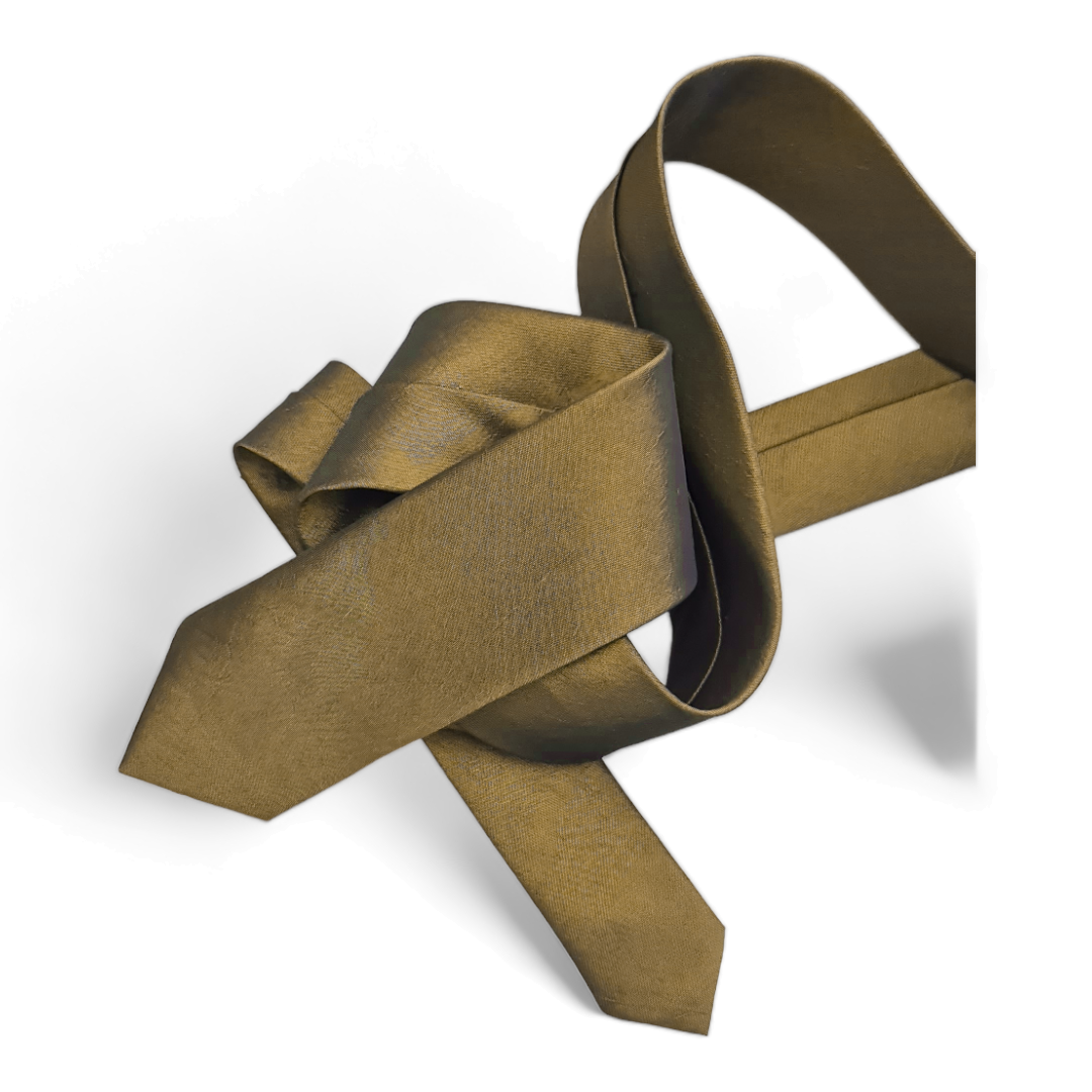 Green Gold Two tone Slim Tie