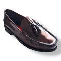 Lucini Full Leather Burgundy Tassel Loafers.