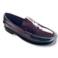 Lucini Full Leather Burgundy Penny Loafers.