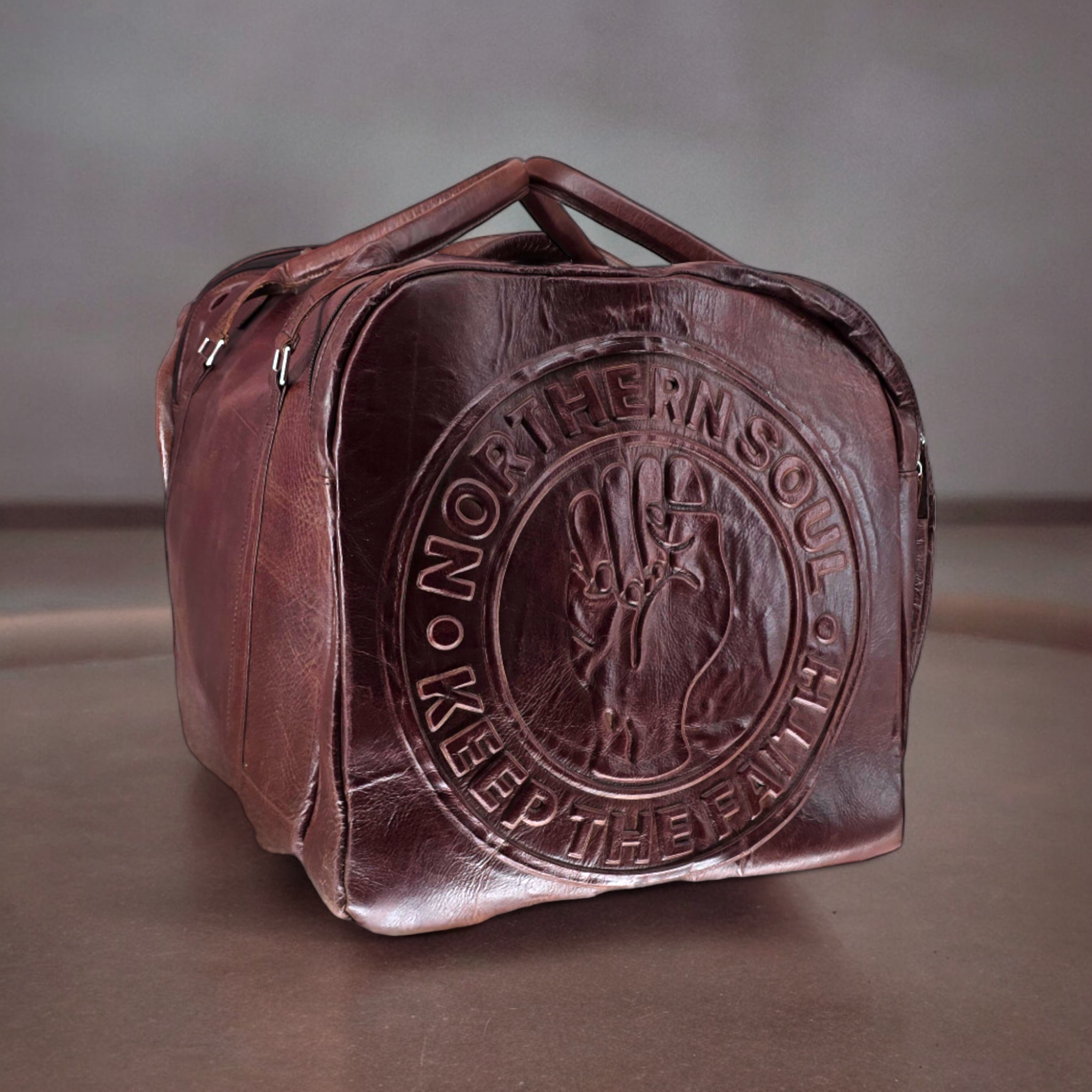 Northern Soul Keep The Faith Leather Hold-All