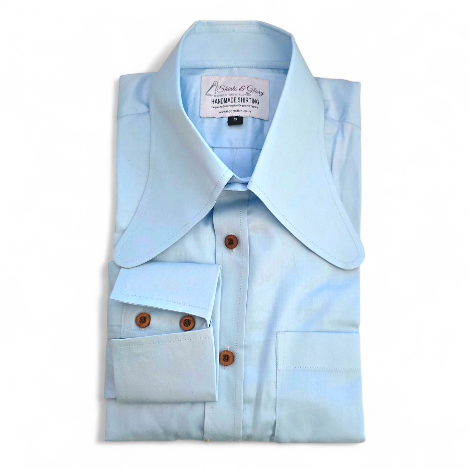 George - Beagle Collar Beatles Inspired Sky Blue Shirt