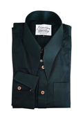 Garda - Spear Point Collar Bottle Green Shirt